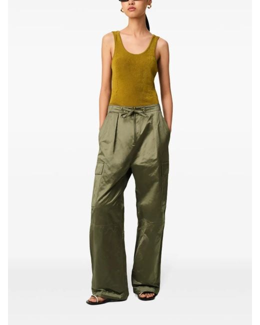 AMI Green Zipped Cargo Pants