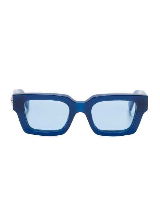 Off-White c/o Virgil Abloh Blue Off- Square Frame Glasses