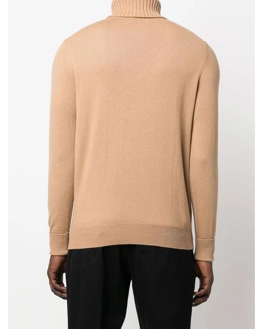 Ballantyne Natural Roll-Neck Fine Knit Jumper for men