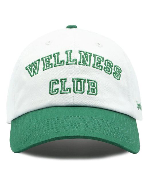 Sporty & Rich Green Logo-embroidered Cotton-twill Baseball Cap