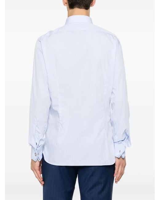 Truzzi White Spread-Collar Button-Up Shirt for men