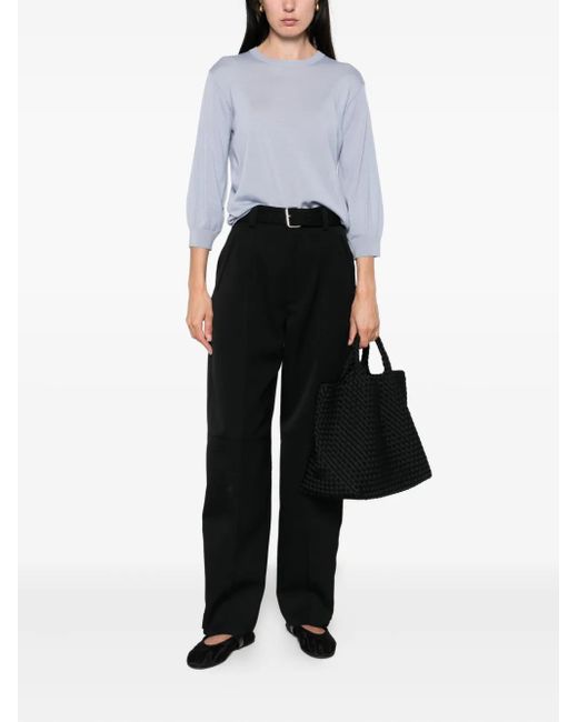 Max Mara Blue Round-Neck Sweater