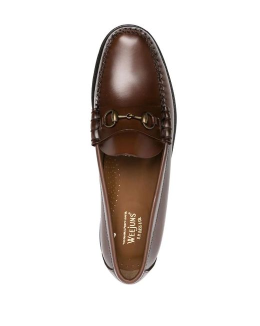 G.H.BASS Brown Weejuns Lincoln Horsebit Loafers for men