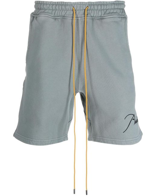 Rhude Shorts mit Logo-Stickerei in Blue für Herren