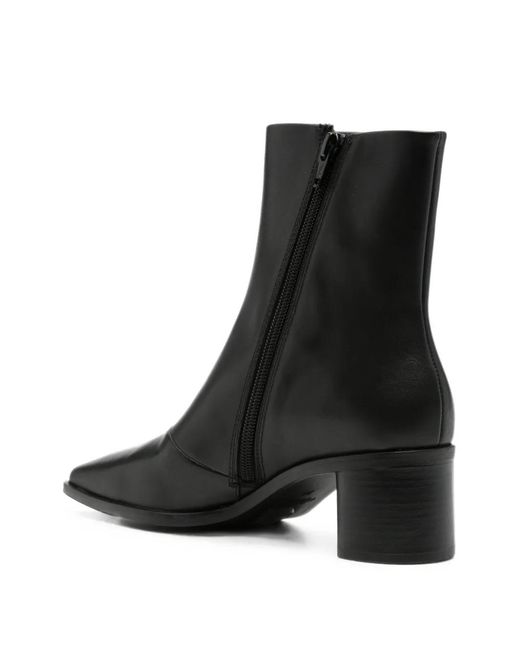 Vagabond Black Square-Toe Ankle Boots