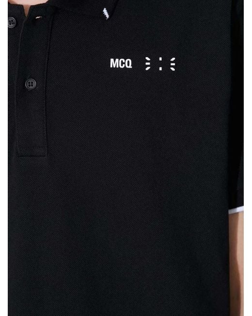 メンズ McQ Alexander McQueen ロゴ ポロシャツ Black