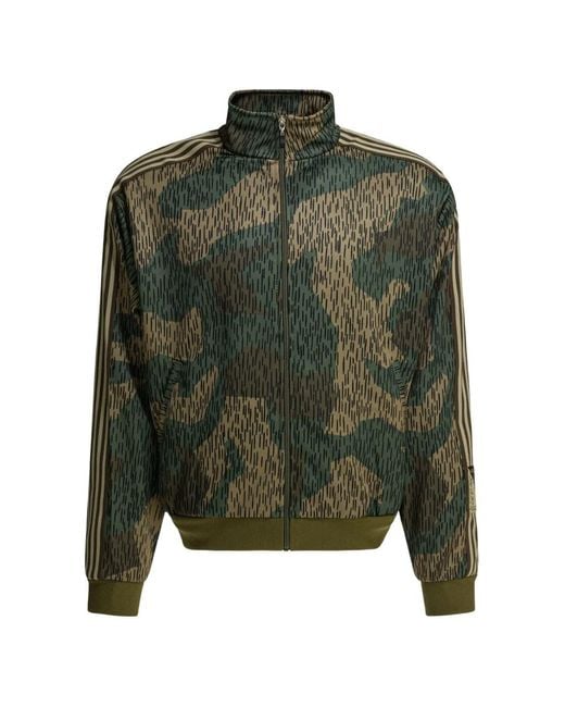 Kapital Green Striped Camouflage Sweatshirt for men
