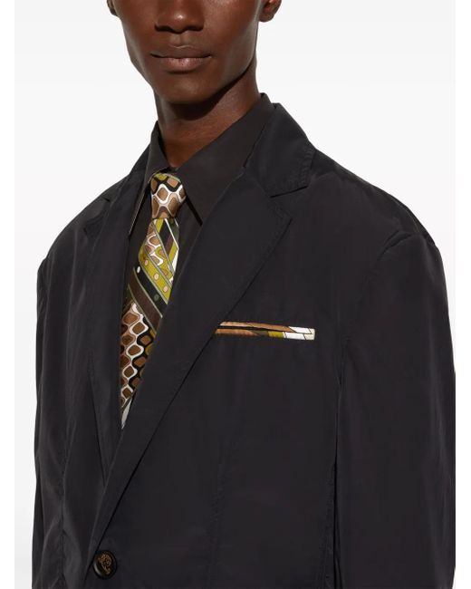Emilio Pucci Black Single-Breasted Tailored Blazer