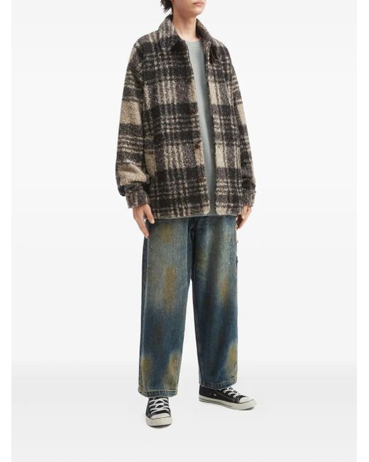 AFTERMATHS Blue Patchwork Jeans for men
