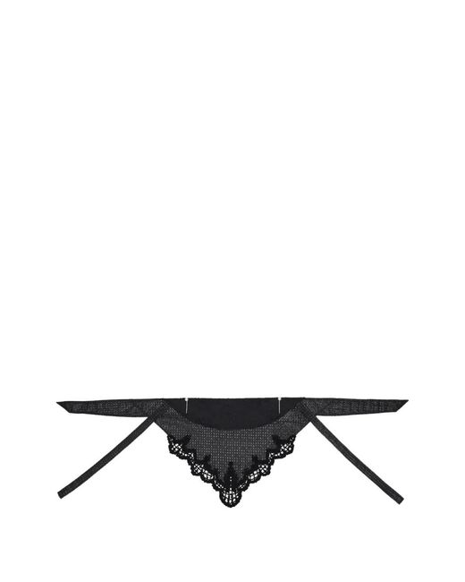 CA4LA Black Accessoire Pour Cheveux Brodé À Finitions En Crochet