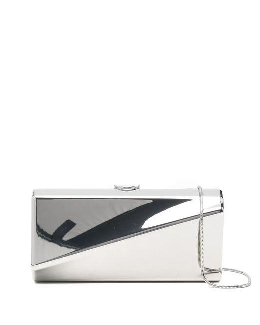 Jonathan Simkhai White Ripple Clutch Bag