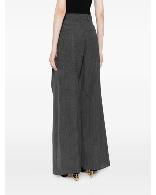 Fendi Gray Layered Virgin Wool Trousers