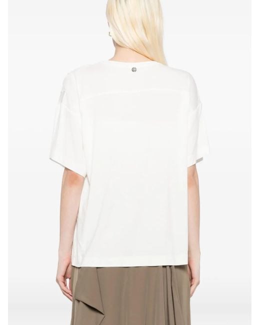 High White Mentor Frilled Top