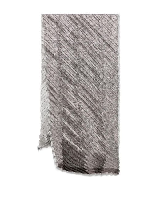 メンズ Giorgio Armani シルクスカーフ Gray
