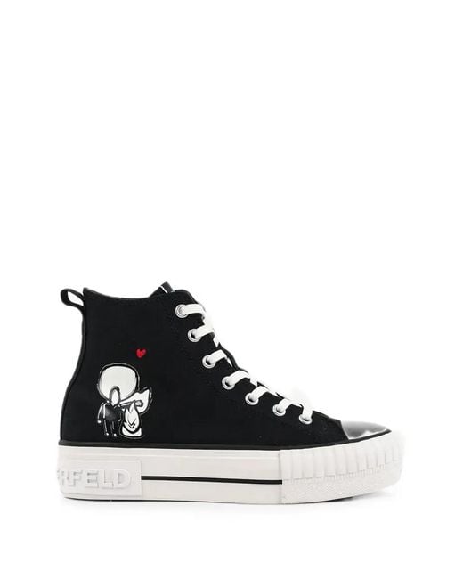 Karl Lagerfeld White Kampus Max High-Top Sneakers