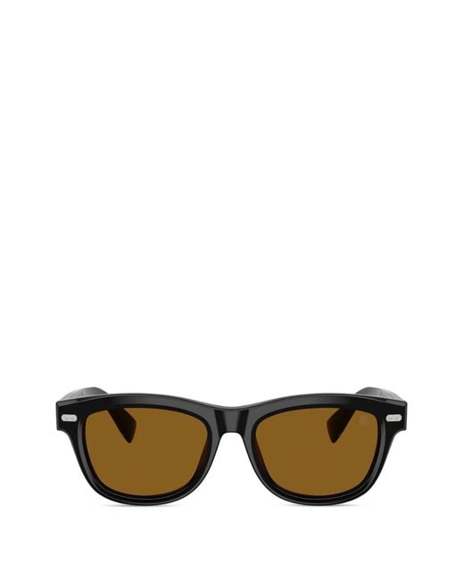 Brunello Cucinelli Black Rectangle-Frame Sunglasses for men