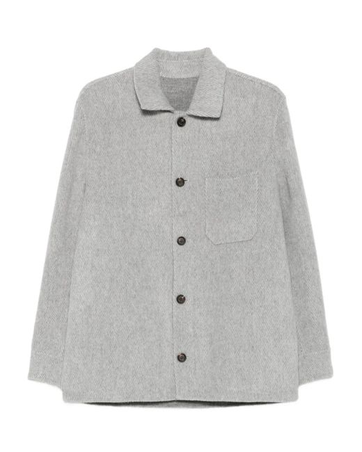 Eleventy Gray Herringbone Wool Jacket for men