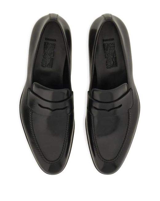 Mocasines de piel Ferragamo de hombre de color Black
