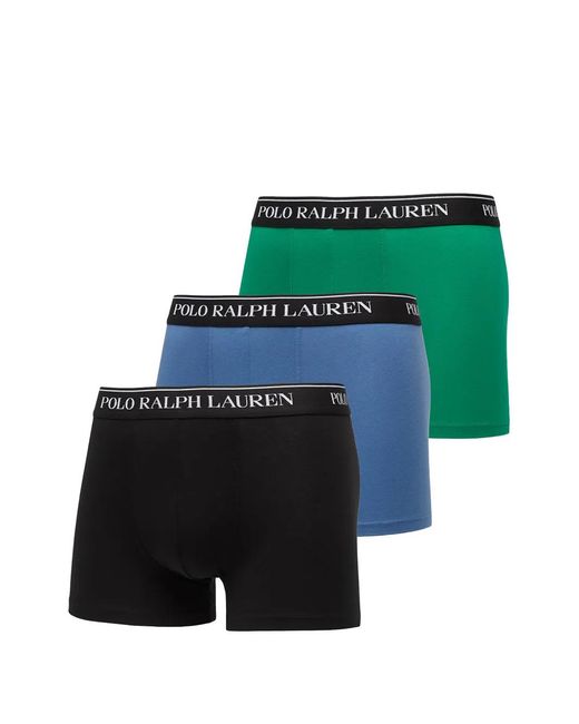 Polo Ralph Lauren Green Logo-Waistband Boxers (Pack Of Three) for men