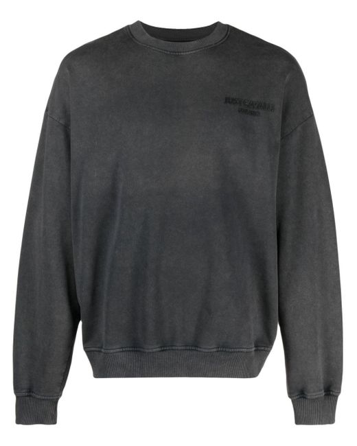 Just Cavalli Gray Heart-print Cotton Sweatshirt for men