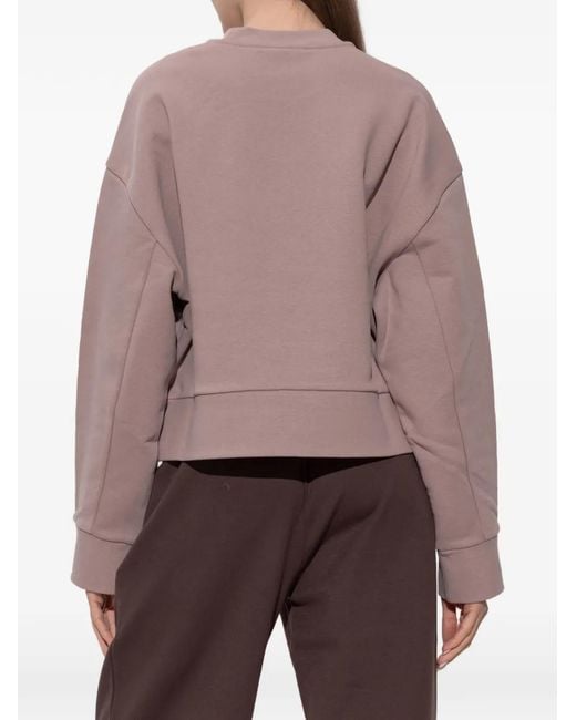 Moncler Pink Logo-Embroidered Sweatshirt