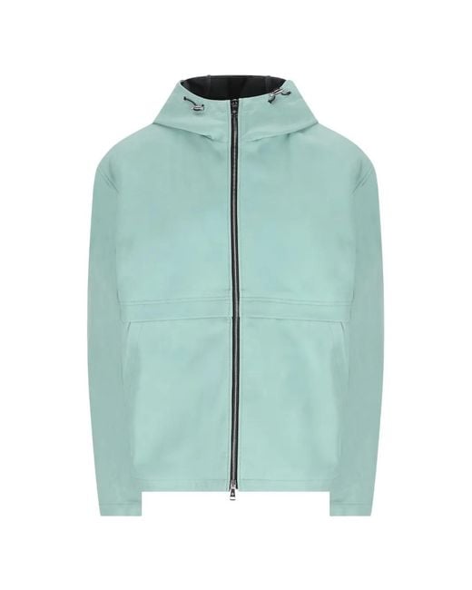 Tagliatore Green Hooded Jacket for men