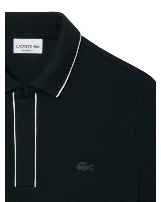 Lacoste Black Piped-Trim Polo Shirt for men