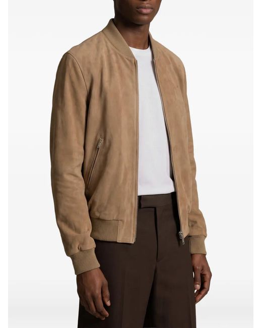 Arma Brown Didier Suede Bomber Jacket for men