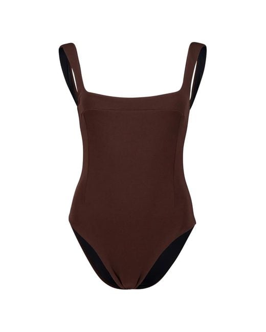Haight Brown Gabi Square-Neck Swimsuit