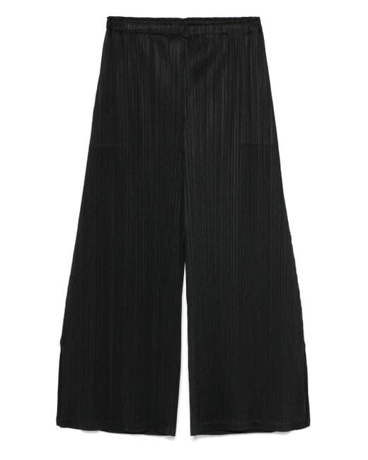 Pleats Please Issey Miyake Black Plissierte Hose