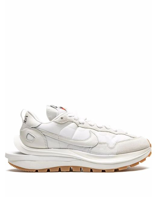 Nike White X Sacai Vaporwaffle "Sail" Sneakers
