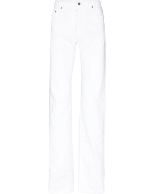 Maison Margiela White Straight-Leg Cotton Jeans for men