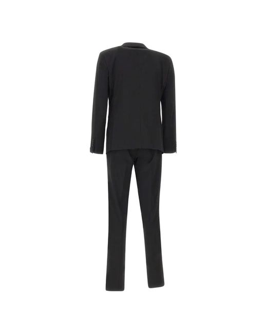 Manuel Ritz Black Front-Pocket Two-Button Suit for men