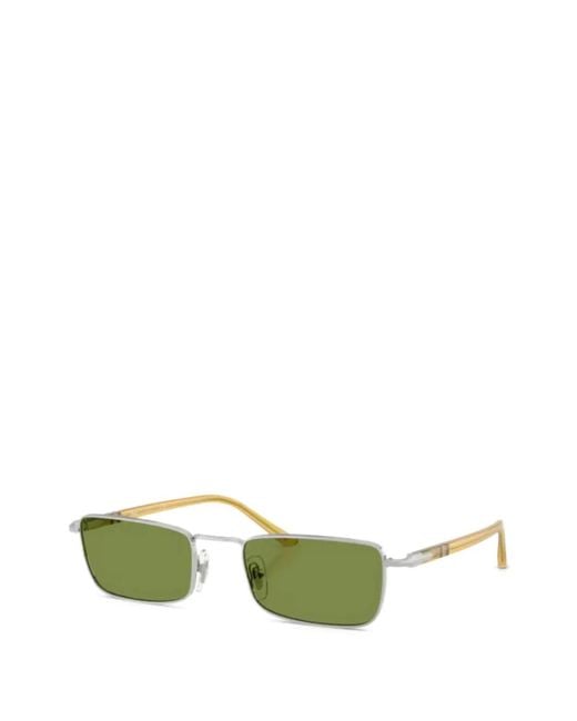 Persol Green Rectangle-Frame Sunglasses