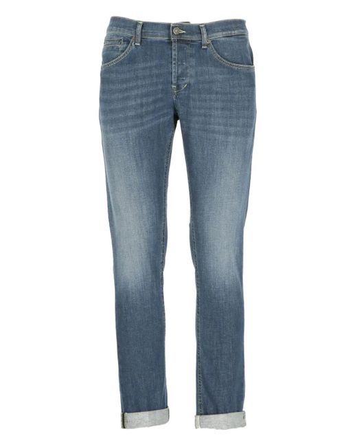 Jeans George Con Orlo Sfilacciato di Dondup in Blue da Uomo