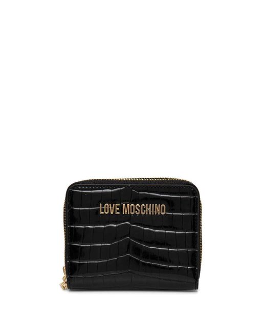 Love Moschino Crocodile-effect Wallet Black