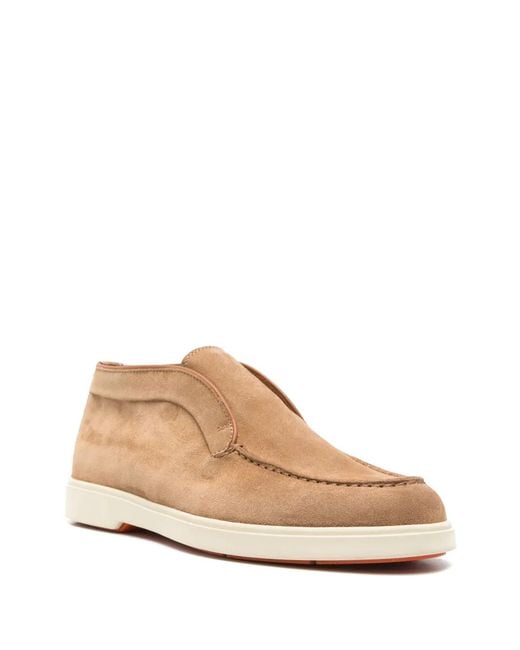 Santoni Brown Suede Boots