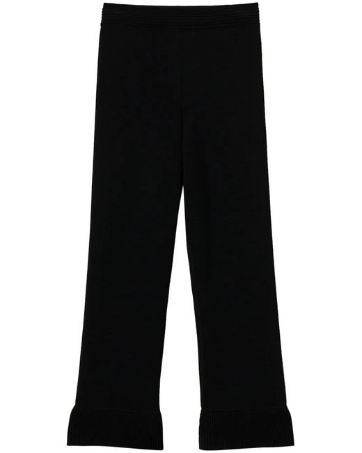 Twinset Black Flared Knitted Trousers