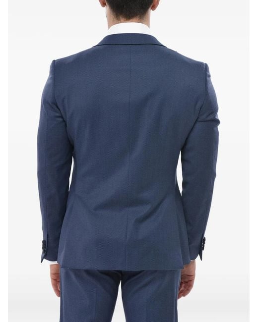 Corneliani Blue Reset Satin Ceremony Suit for men