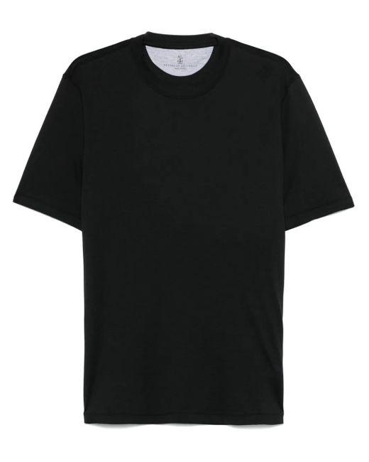 Brunello Cucinelli メンズ ブラック クルーネック Tシャツ 【公式通販】