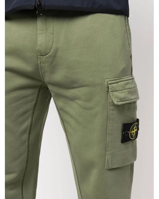 Stone Island Green Compass Badge Track Pants for men