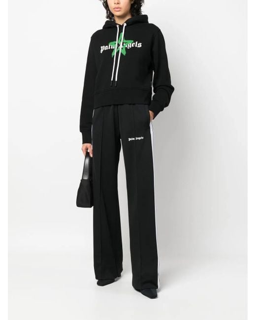 Palm Angels Black Logo-print Track Pants