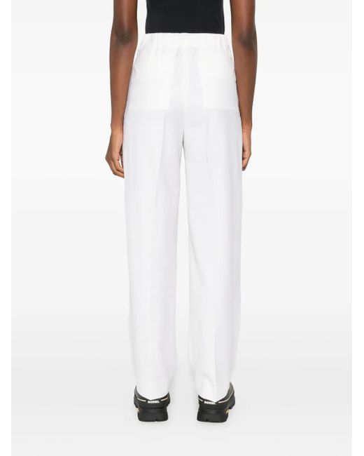 Pantalones Anchos Con Cordones Moncler de color White