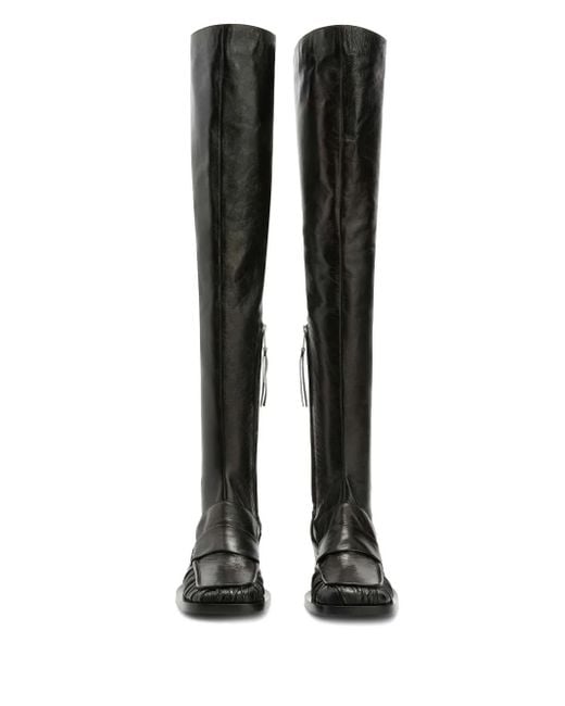 Jil Sander Black Thigh-High Boots