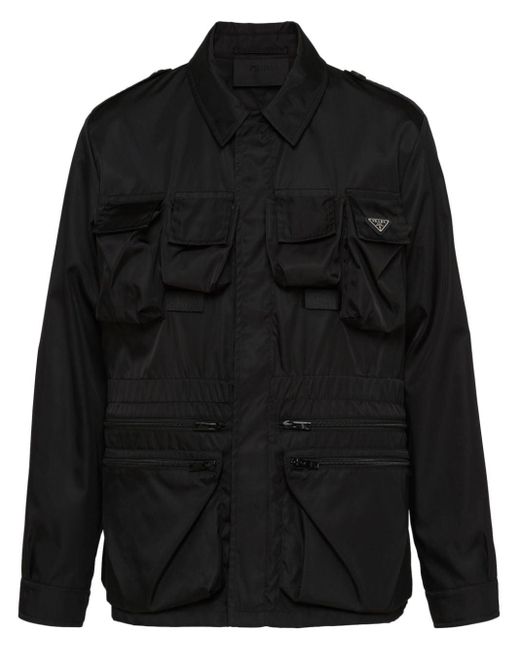 Veste Re-Nylon à poches multiples Prada pour homme en coloris Black