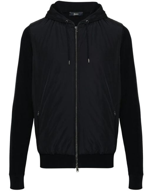 Herno Pikee-Jacke Mit Kontrasteinsatz in Black für Herren