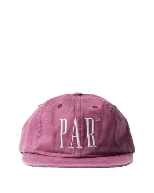 メンズ by Parra Store Logo 6 Panel Cap Purple