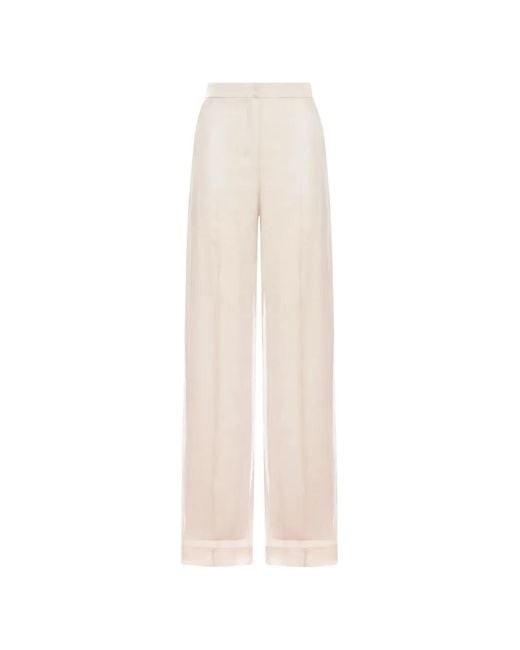 Max Mara White Silk Pants