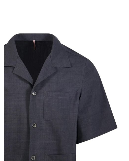 Santaniello Blue Short-Sleeve Shirt for men