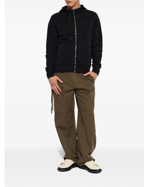 McQueen Green Lace-Up Drawstring Trousers for men